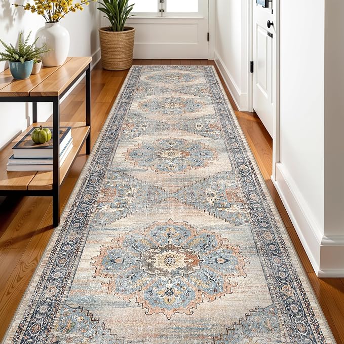 Washable 3x12 Hallway Runner Rug: Non Slip Soft Rugs