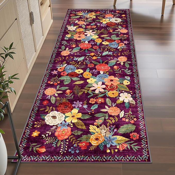 Rug for Hallways Kitchen Rug 3x7, Non Slip Washable Rugs