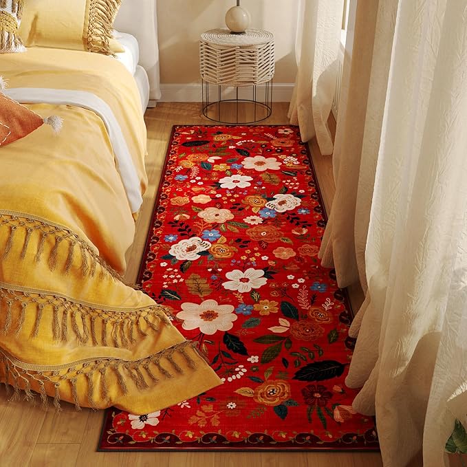 Rugcomf Runner Rug for Hallways Kitchen Rug Non Slip 2'6''x8' Washable Runner
