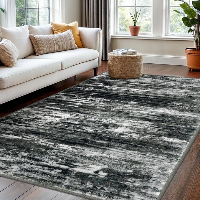 KOZYFLModern Abstract 4x6 Ft Washable Large Rugs