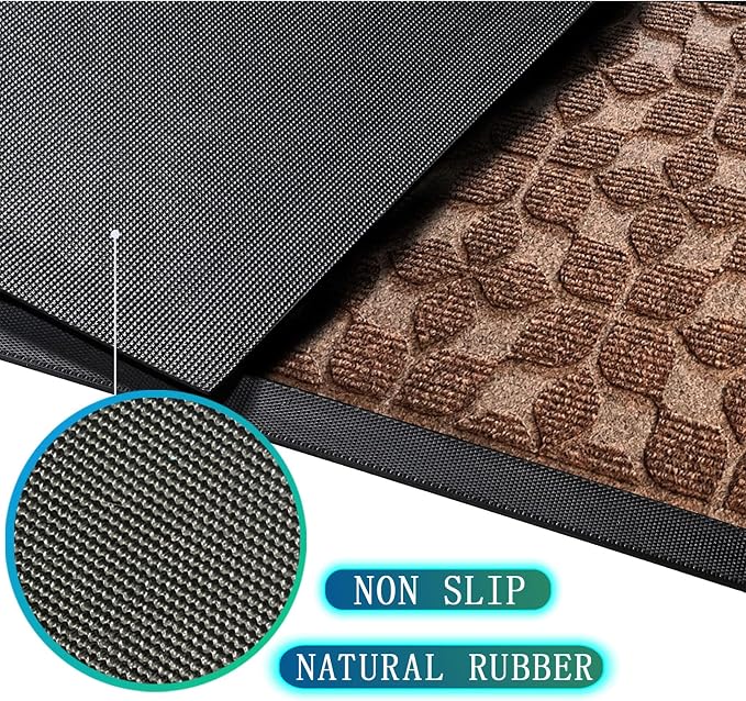 Bulijojo Sturdy Front Entrance Doormats, Durable Heavy Duty Welcome Mat
