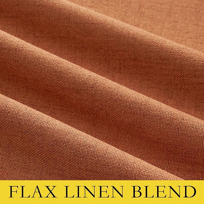 NICETOWN 100% Absolutely Blackout Linen Curtains