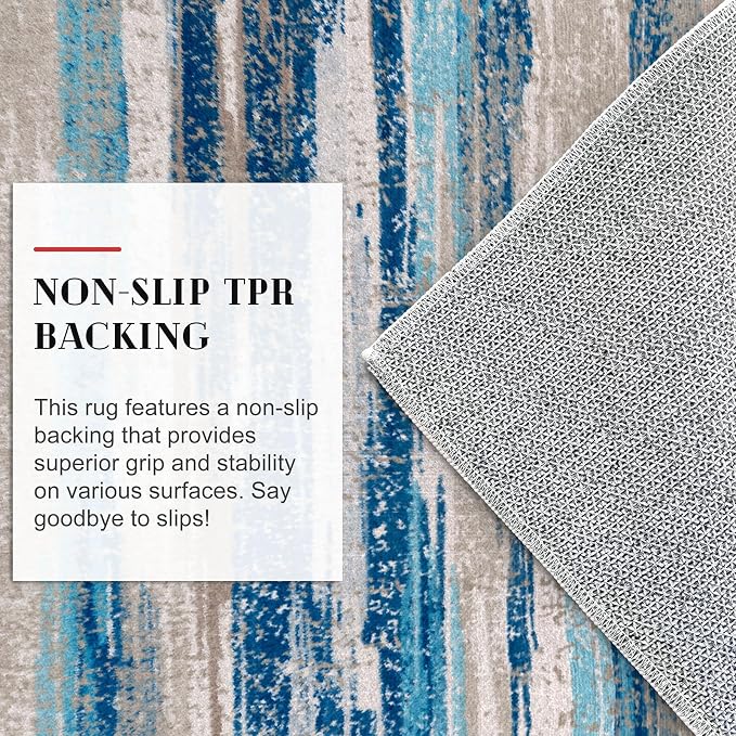 Lansny Modern Abstract Runner Rug 3x14